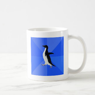 Caneca De Café Social-Inábil-Pinguim-Meme