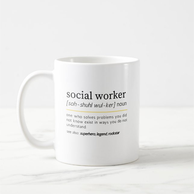 Caneca De Café  Social Worker noun (Esquerda)