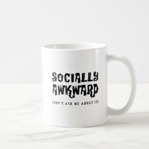 Caneca De Café Socialmente Engraçada Engraçada