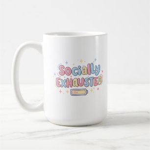 Caneca De Café Socialmente Esgotado