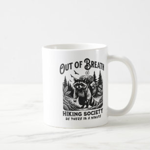 Caneca De Café Sociedade de Caminhada Guaxinim Gráfico Respirando