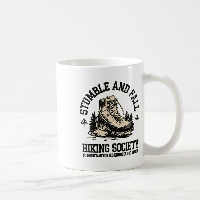 Caneca De Café Sociedade de Tropeçar e Cair Hiking 2  (Direita)