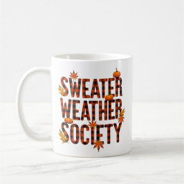 Caneca De Café Sociedade do Clima de Suéter Design Aconchegante d
