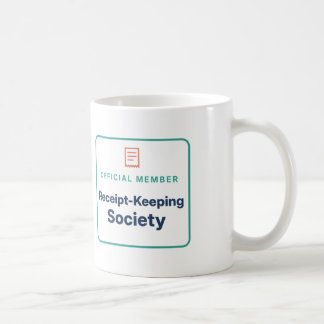 Caneca De Café Sociedade Oficial de Membros para Guardar Recibos
