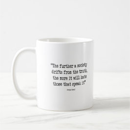Caneca De Café Society and Truth Orwell Quote