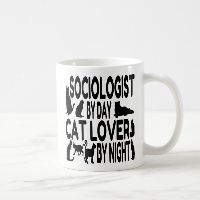 Caneca De Café Sociólogo ama gatos (Direita)