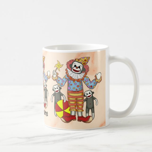 Caneca De Café Sock Monkey Clowers (Direita)
