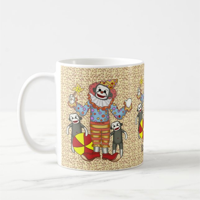 Caneca De Café Sock Monkey Clown (Esquerda)