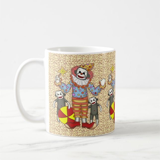 Caneca De Café Sock Monkey Clown (Esquerda)