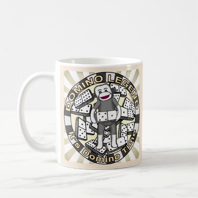 Caneca De Café Sock Monkey Domino Legend  (Esquerda)