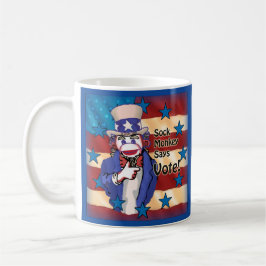 Caneca De Café Sock Monkey Vote cang