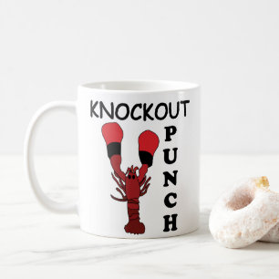 Caneca De Café Soco de Nocaute no Boxe de Lagosta