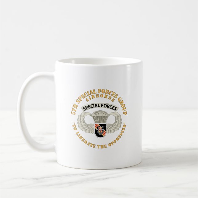 Caneca De Café SOF - 5 SFG - Crachá aéreo - Vietname (Esquerda)