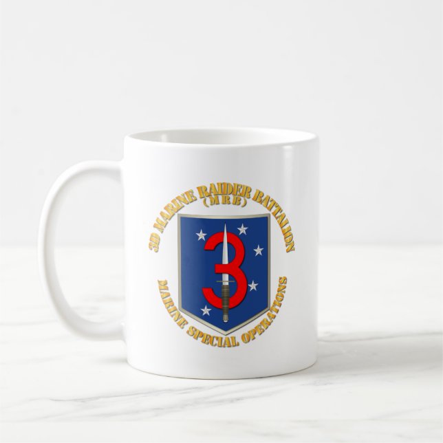 Caneca De Café SOF - USMC 3º Batalhão de Raiders da Marinha.pn (Esquerda)