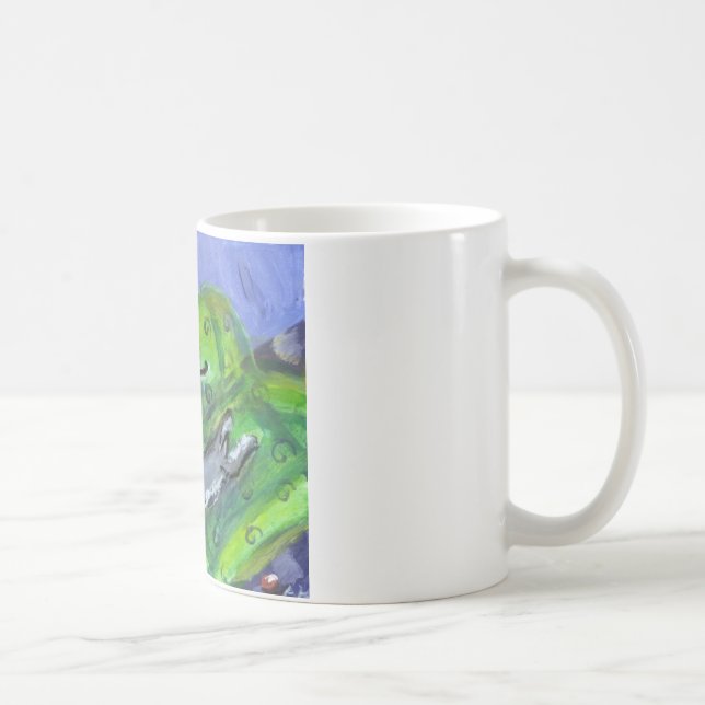 Caneca De Café Sofá do Schnauzer e do gato preto (Direita)
