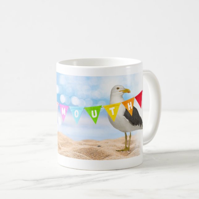Caneca De Café Sofrer de Eyemouth com Selo e Seagull (Frente Esquerda)