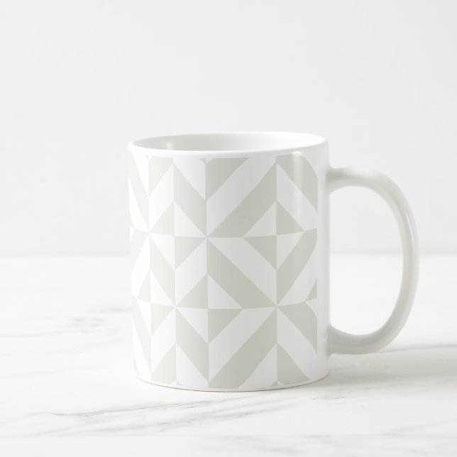 Caneca De Café Soft Gray Geometric Art Deco (Direita)