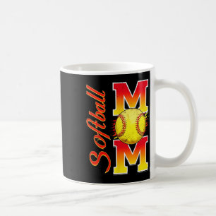 Caneca De Café Softball Mãe Engraçado Baseball Mãe Dia de as mães