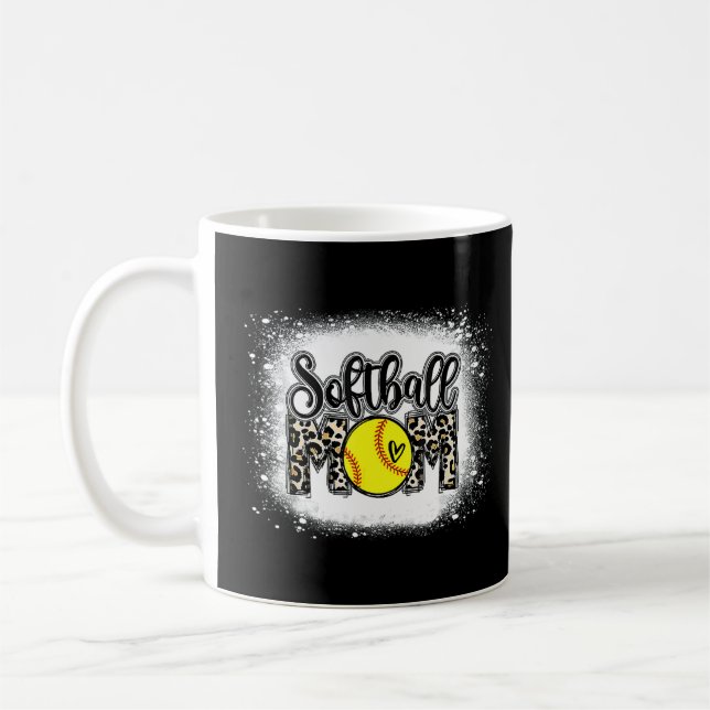 Caneca De Café Softball Sangrento Mãe Leopardo Imprime Softball M (Esquerda)
