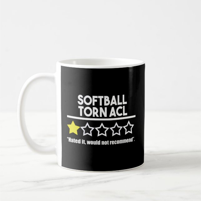 Caneca De Café Softball Torn Acl Knee Ferimento Em Breve (Esquerda)