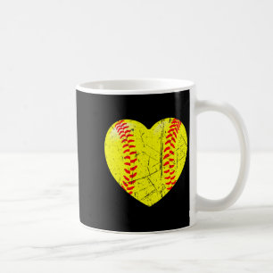 Caneca De Café Softbol Coração Amor Dia dos Namorados Esporte Jog