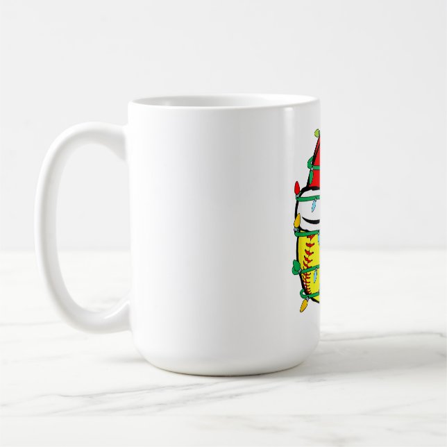 Caneca De Café Softbol de Natal  (Esquerda)