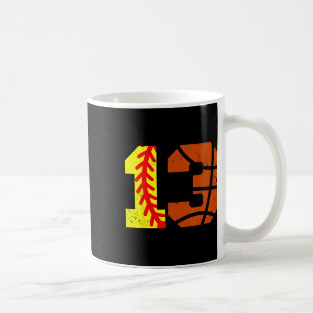 Caneca De Café Softll Sketll Number 13 Jersey Funny 13th Birthday (Direita)