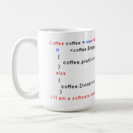 Caneca De Café Software Developer PC Coffee Beink Coding Coding E