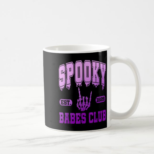 Caneca De Café Soky Est. 1629 Babes Club, Retro, Goth  (Direita)