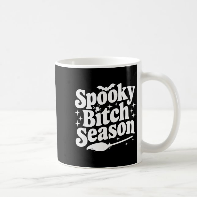 Caneca De Café Soky Season Retro Halloween Witch Quote Saying Gif (Direita)