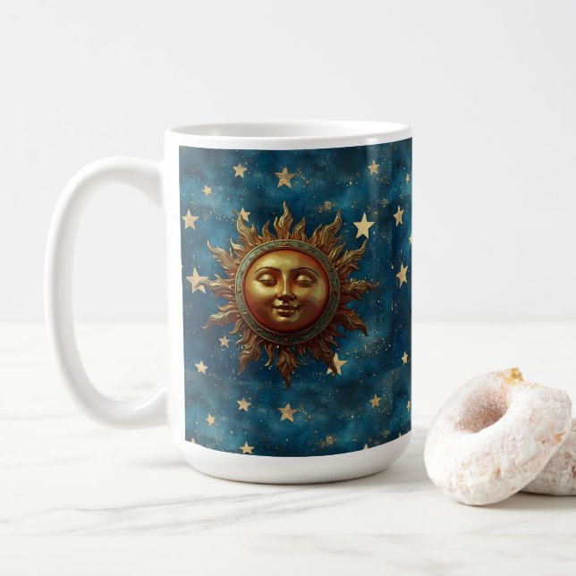 Caneca De Café Sol Celestial (Com Donut)