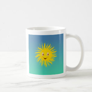 Caneca De Café Sol com Linhas Circulares