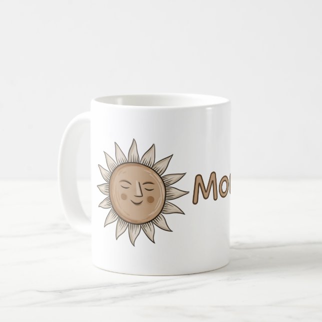 Caneca de Café Sol da Manhã (Frente Esquerda)