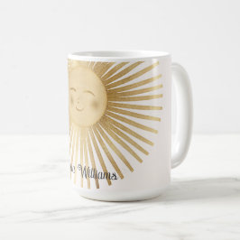 Caneca De Café Sol Dourado Feliz Sol