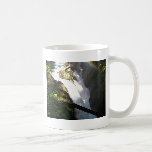 Caneca De Café Sol Duc Falls Olimpiadas Parque Nacional Café Mug (Direita)