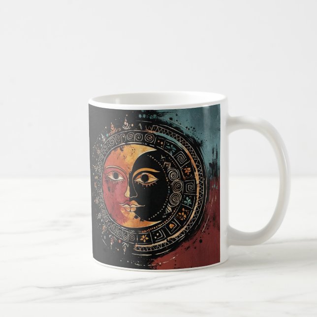 Caneca De Café Sol e Lua de Harmonia Cósmica (Direita)