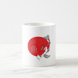 Caneca De Café Sol e o peixe Koi