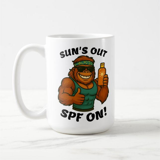 Caneca De Café Sol Fora, Fator de Proteção Solar Ativado – Orango (Esquerda)