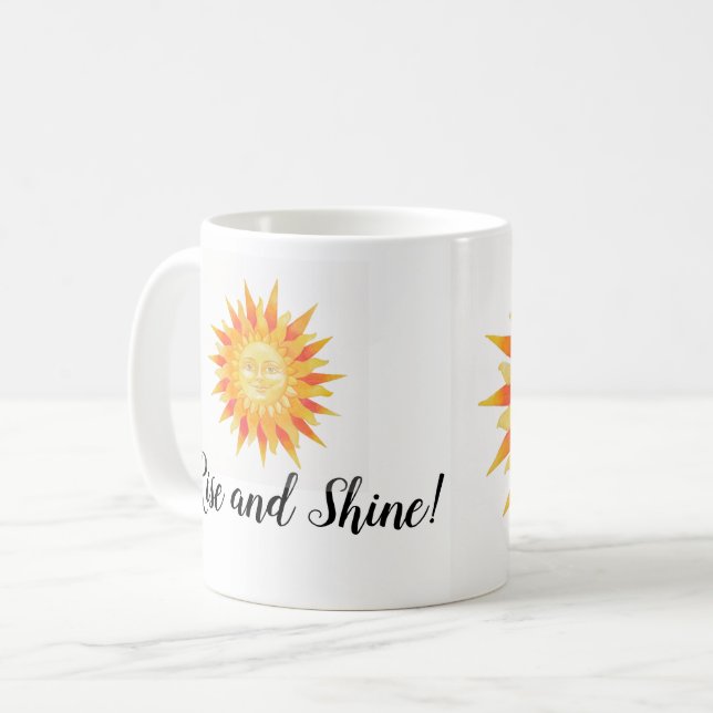 Caneca De Café Sol Rise e Shine (Frente Esquerda)