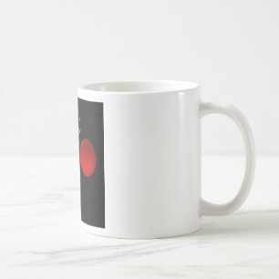 Caneca De Café Sol vermelho preto e branco zen