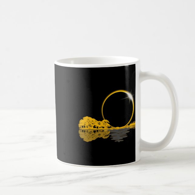 Caneca De Café Solar Eclipse Violão Natureza Lua Estilo Retroativ (Direita)