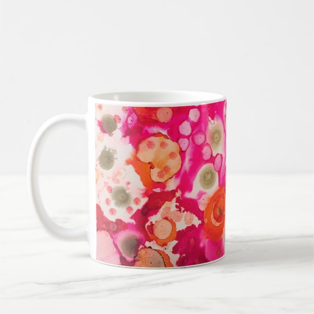 Caneca De Café Solar Flare Abstrato Mug, Favor de Casamento (Esquerda)