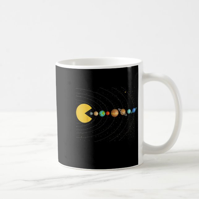 Caneca De Café Solar System Astronomy Space Video Games Funny Gra (Direita)