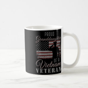 Caneca De Café Soldado Da Bandeira Dos Eua Orgulhoso Neta De Um V