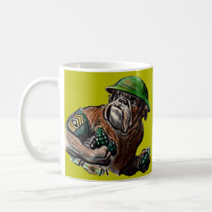 Caneca De Café Soldado de cão-buldogue Sgt. Rover