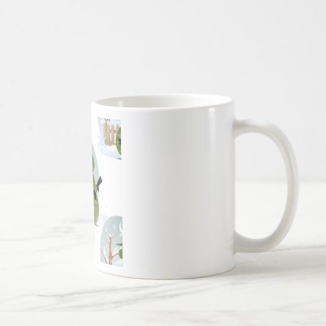 Caneca De Café soldado de neve natal (Direita)