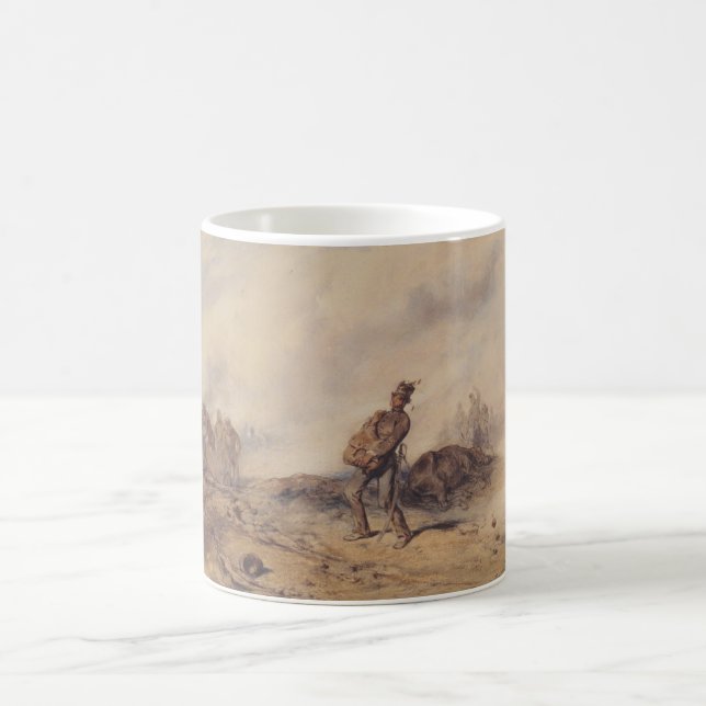 Caneca De Café Soldado ferido após a batalha (cena de guerra) (Centro)