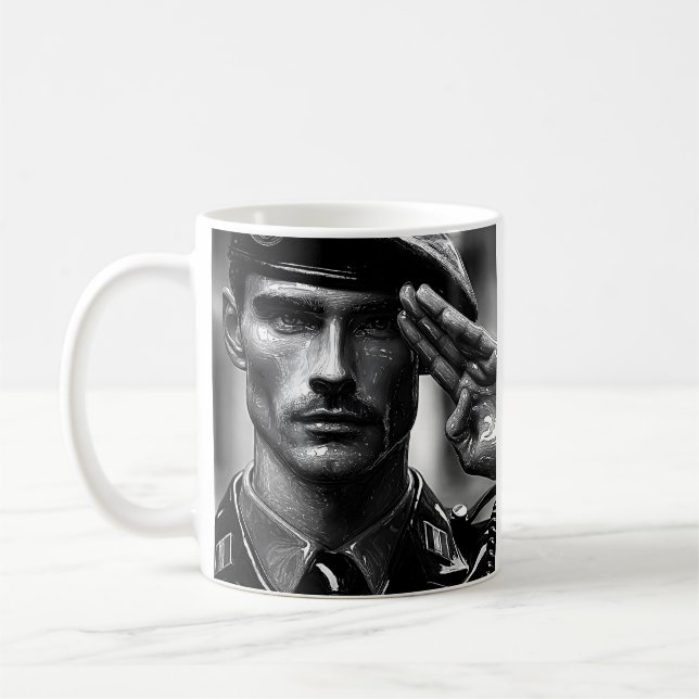 Caneca De Café Soldado francês brilhante (Esquerda)