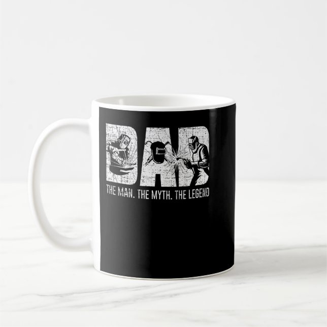 Caneca De Café Solder Funny Welny Pai Homem Mito Lenda Pai (Esquerda)