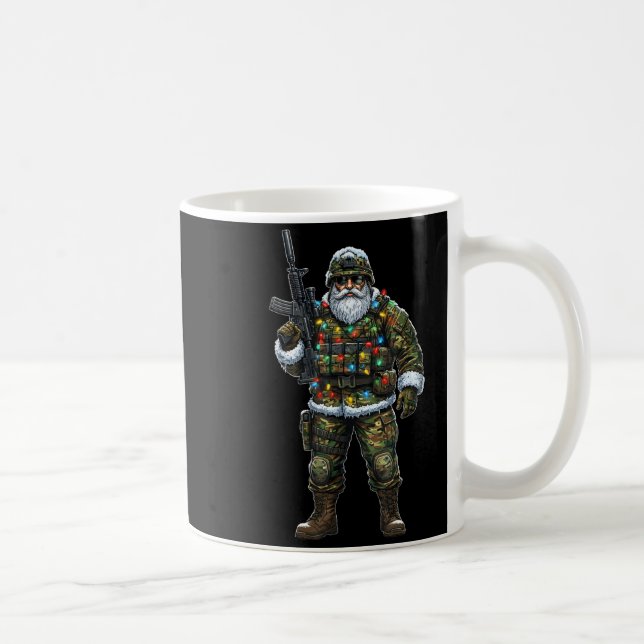 Caneca De Café Soldier Santa Camouflage Christmas Military Hunter (Direita)